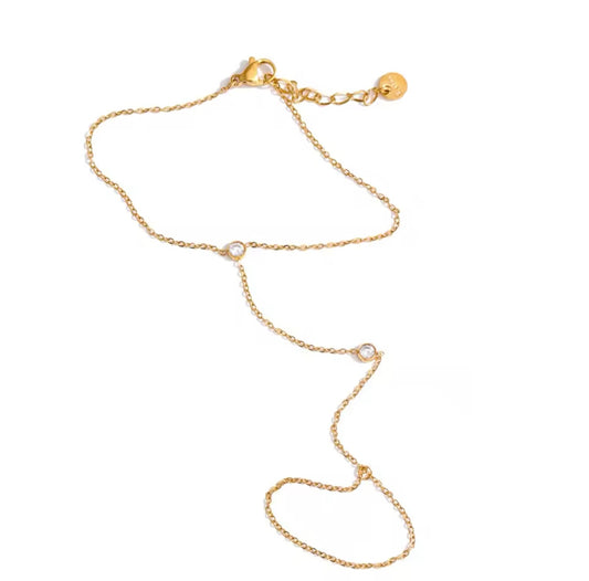 Handchain bracelet Atlas gold