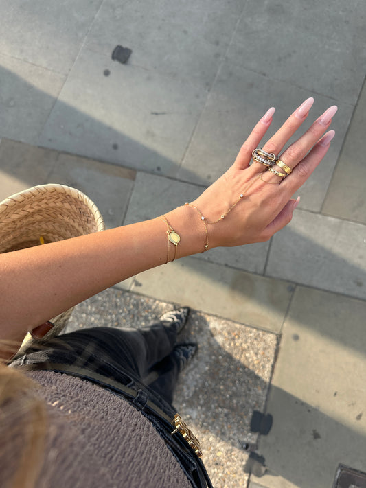 Handchain bracelet Athena gold