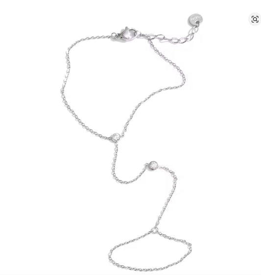 Handchain bracelet Atlas silver