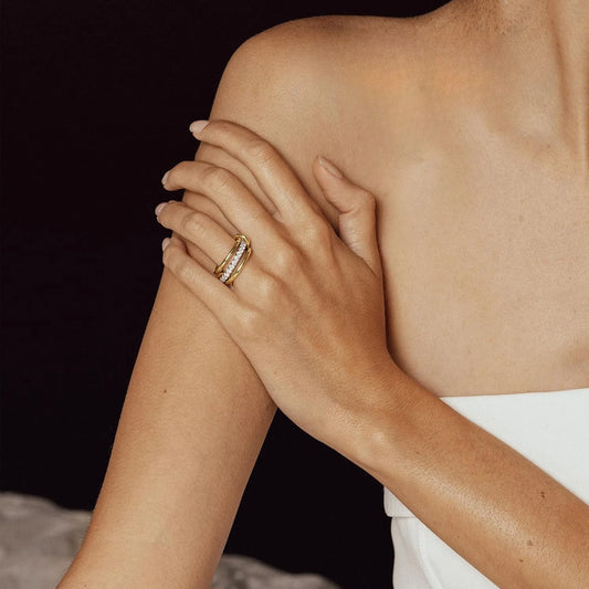 Stack gold ring